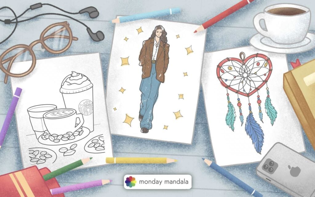 adult coloring pages for adults featured image