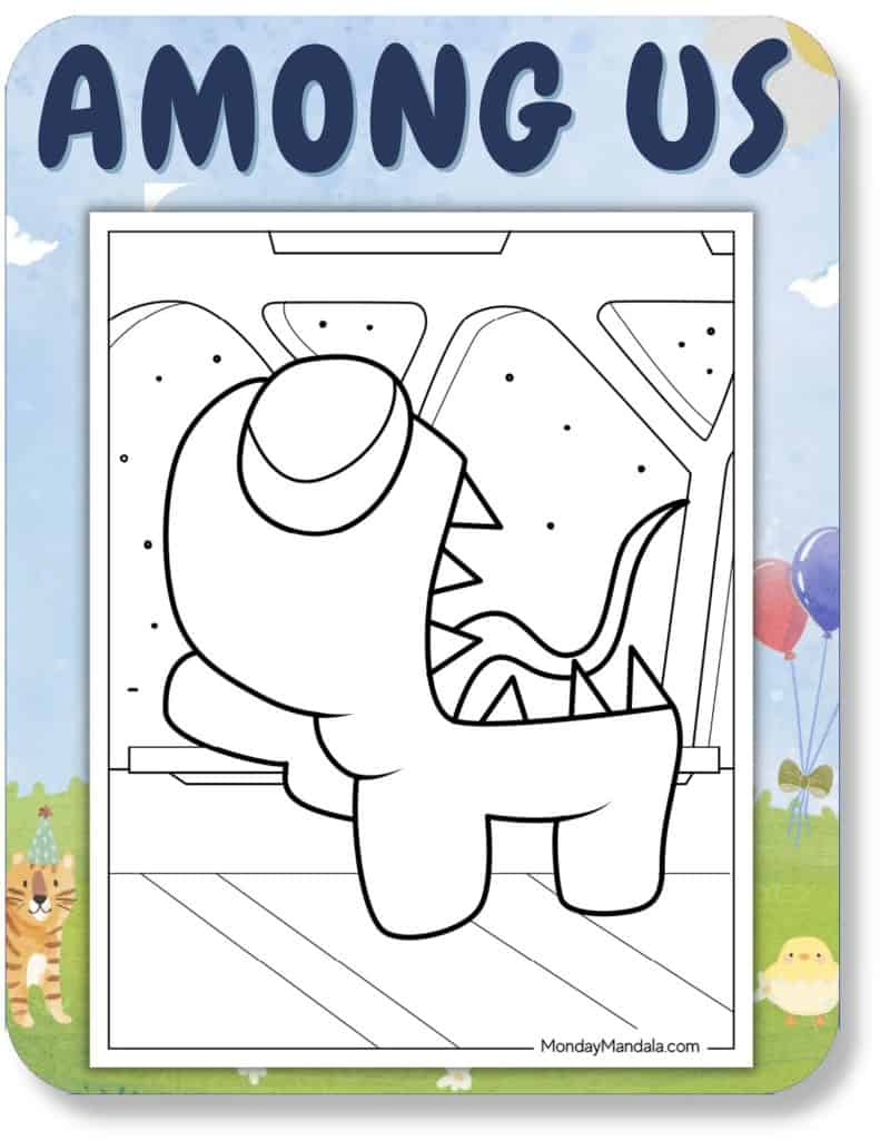 Among Us Coloring Pages For Kids