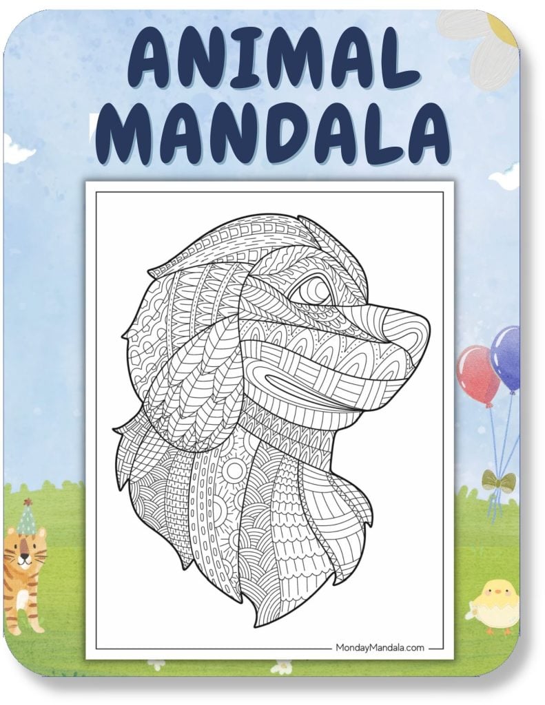 Animal Mandala Coloring Pages For Kids