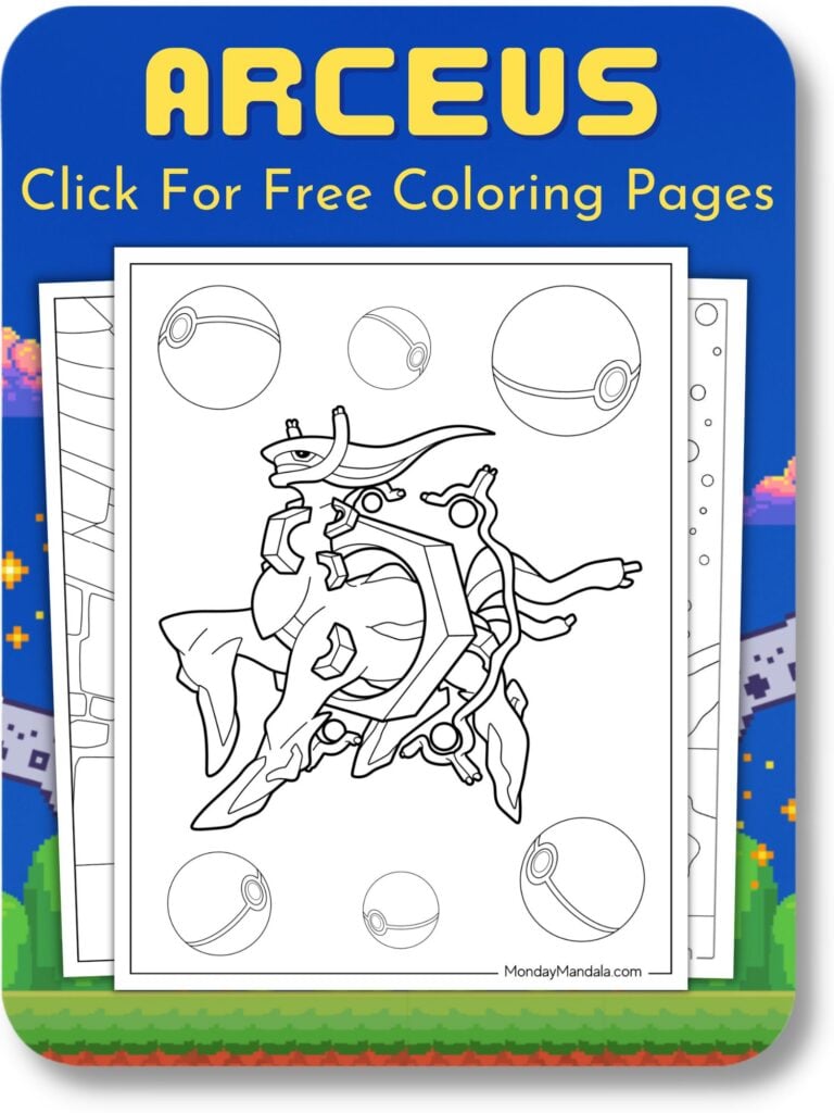 Arceus Coloring Pages For Video Game