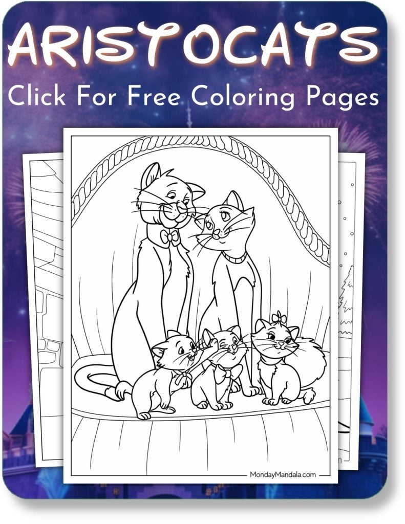 Aristocats Coloring Pages For Disney