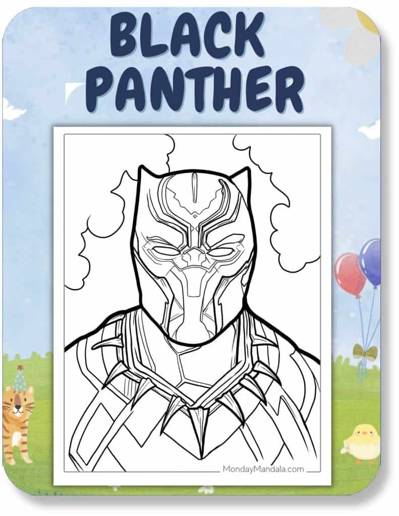 Black Panther Coloring Pages For Kids
