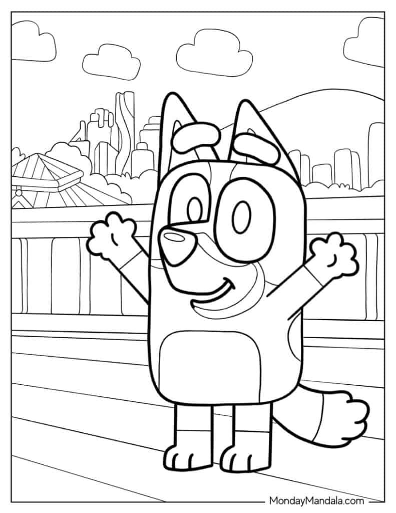 Bluey Coloring Page For Kids
