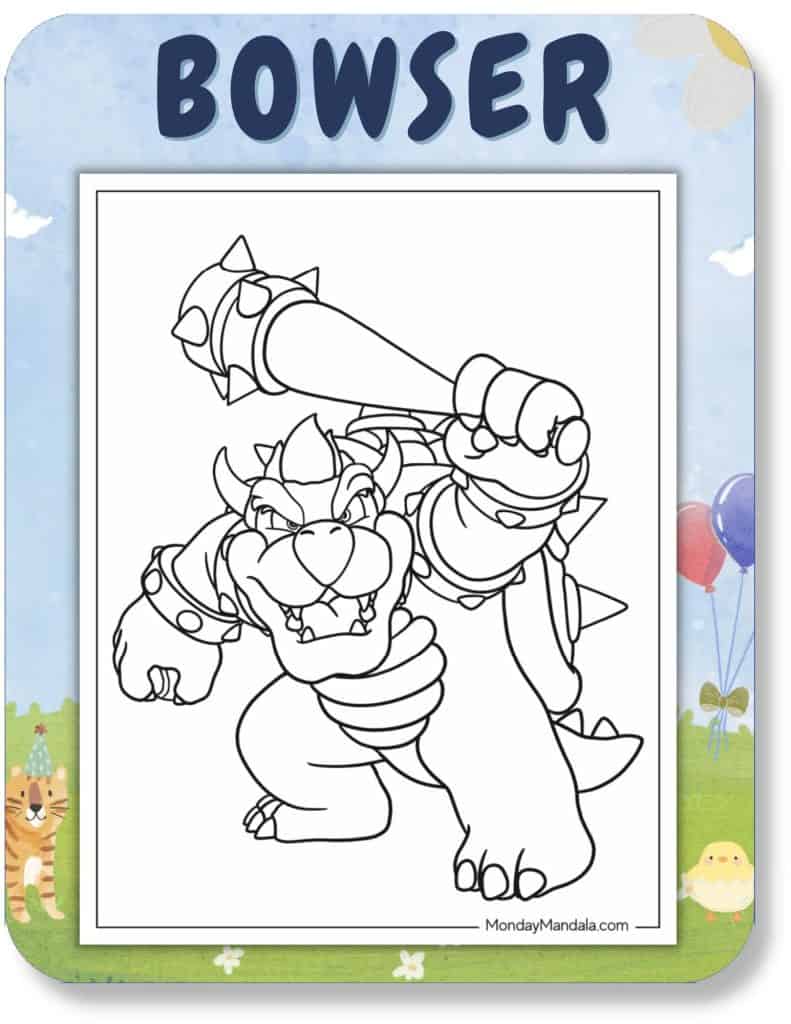 Bowser Coloring Pages For Kids