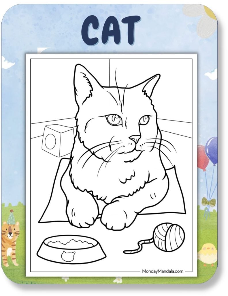 Cats Coloring Pages For Kids