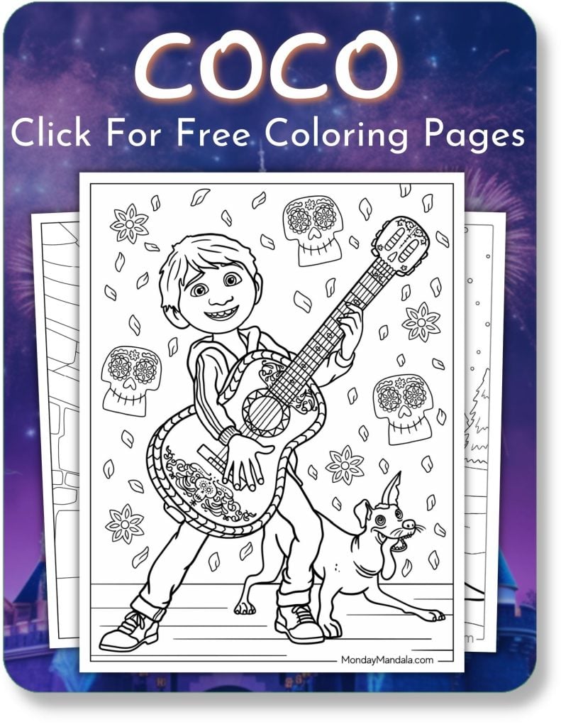 Coco Coloring Pages For Disney