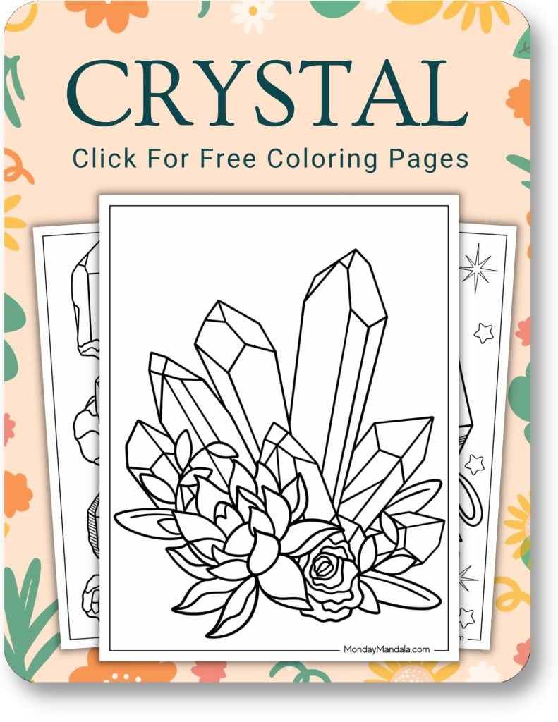 Crystal Coloring Pages For Adults