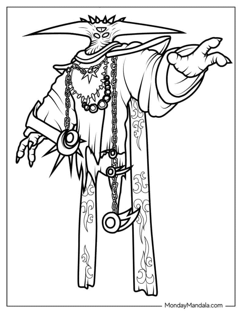 Detailed Black Doom Coloring In