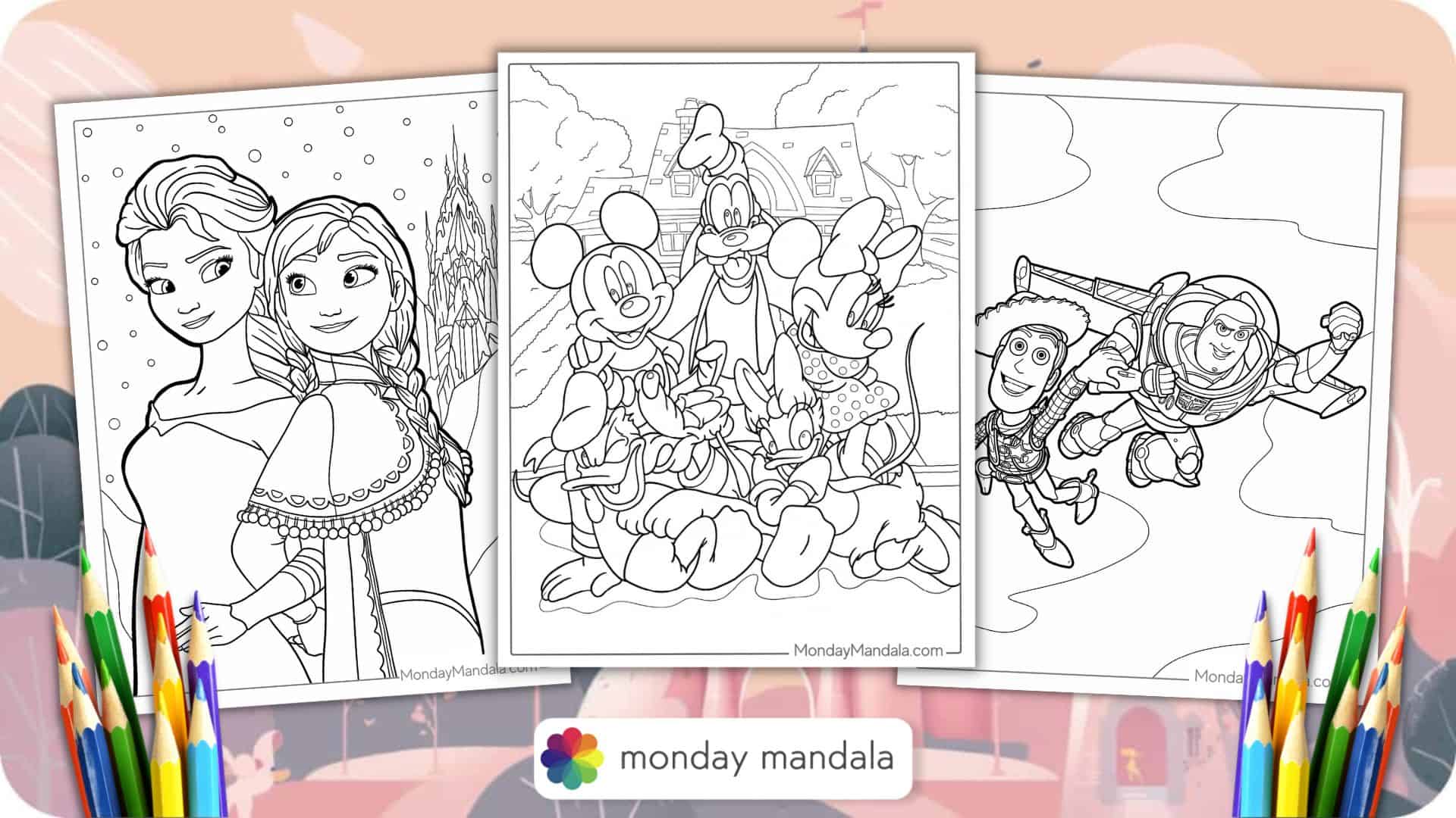 Disney Coloring Pages Featured Image