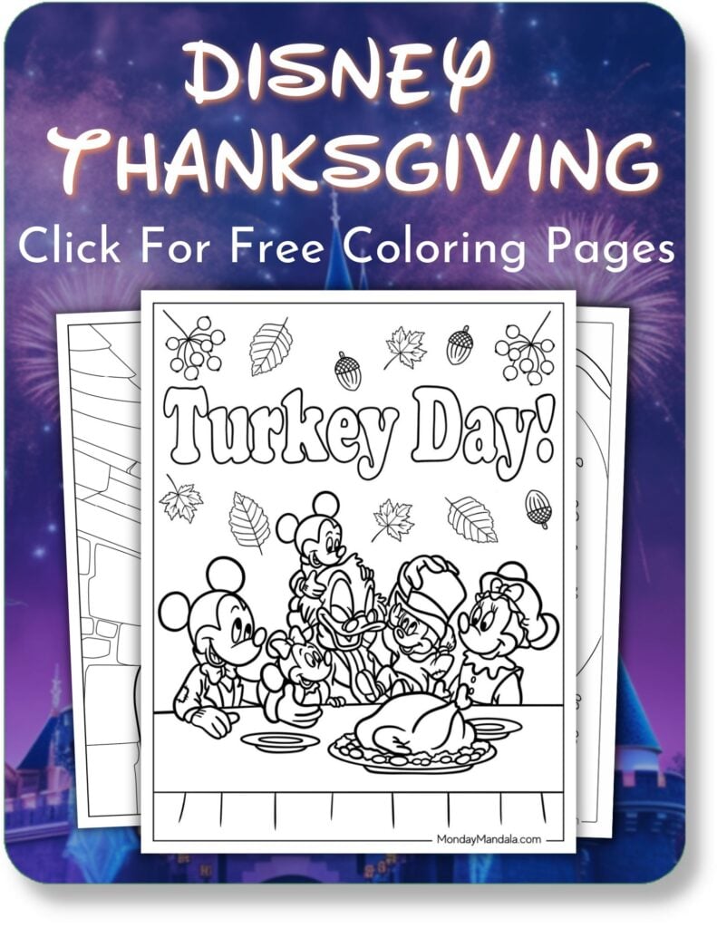 Disney Thanksgiving Coloring Pages For Disneyv2