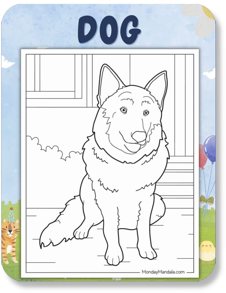 Dog Coloring Pages For Kids