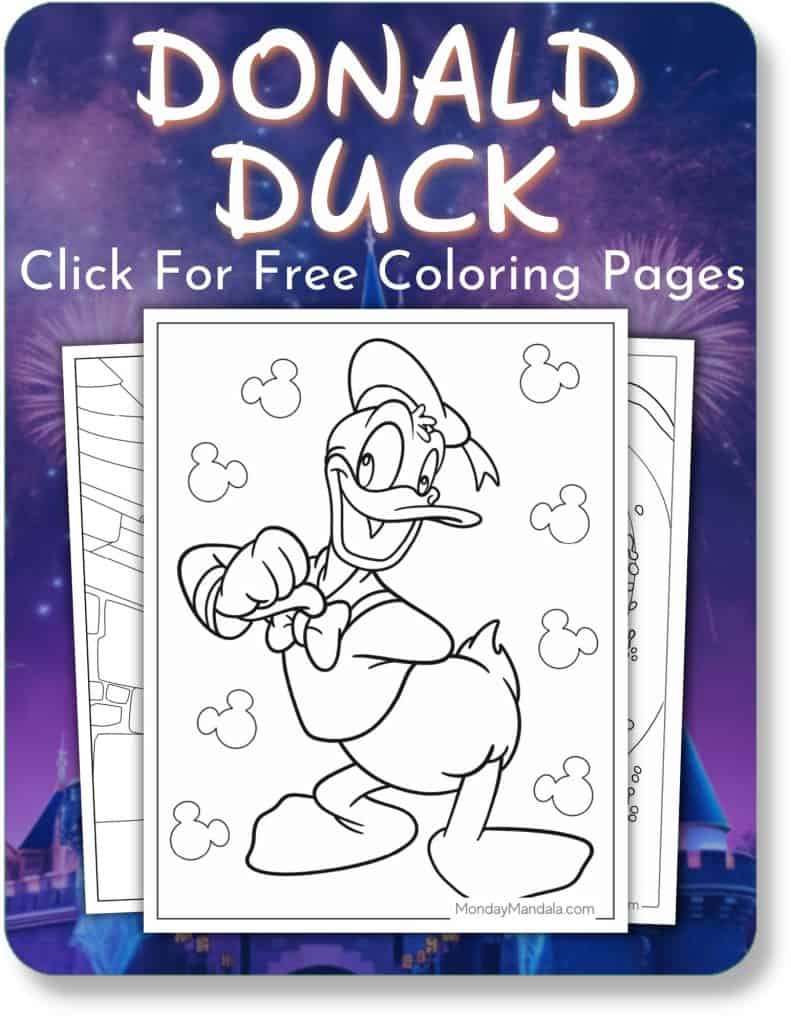 Donald Duck Coloring Pages For Disney