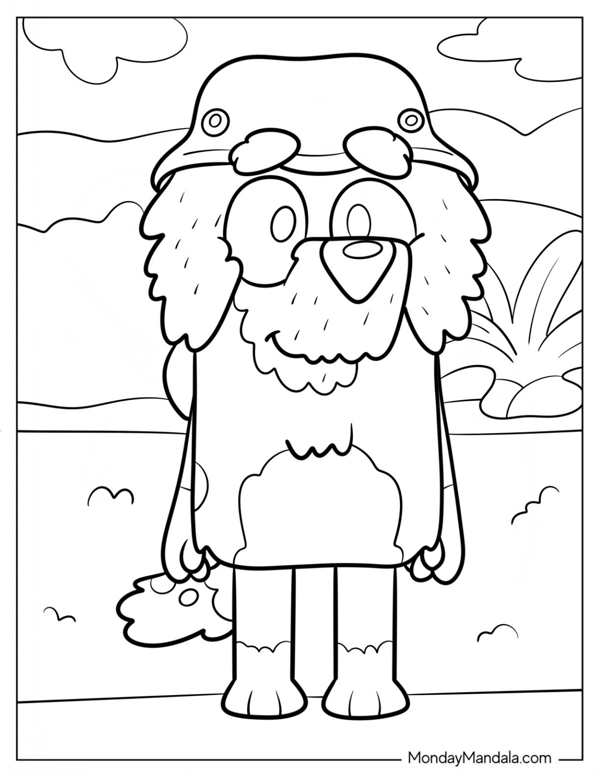 Easy Grandad Coloring Sheet For Kids