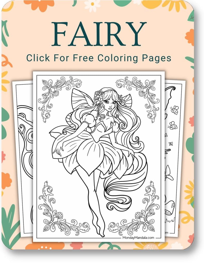 Fairy Coloring Pages For Adults
