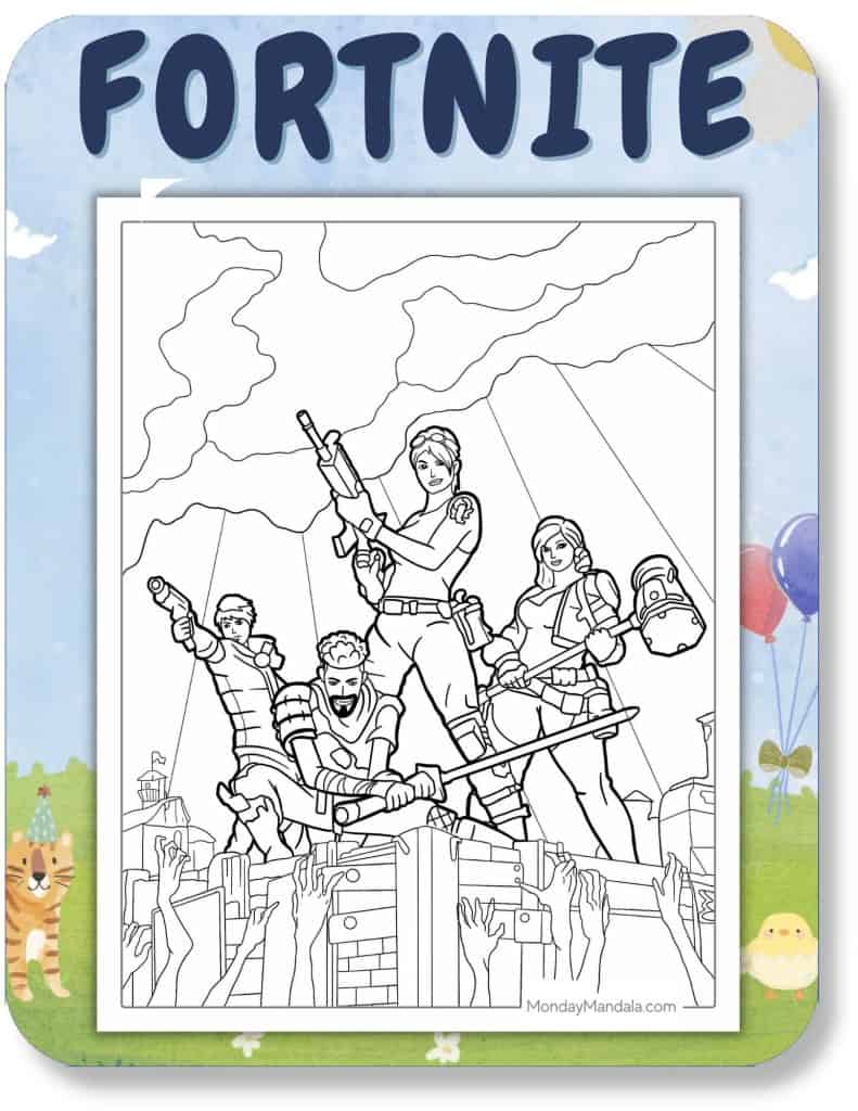 Fortnite Coloring Pages For Kids