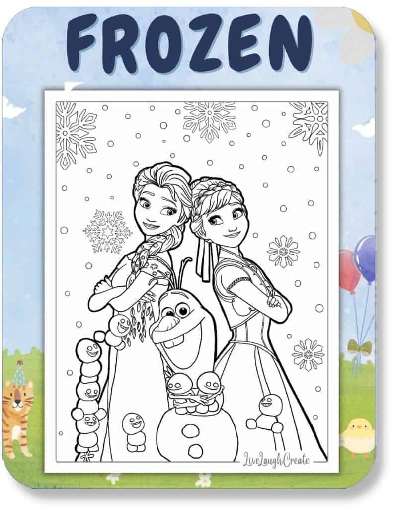 Frozen Coloring Pages For Kids