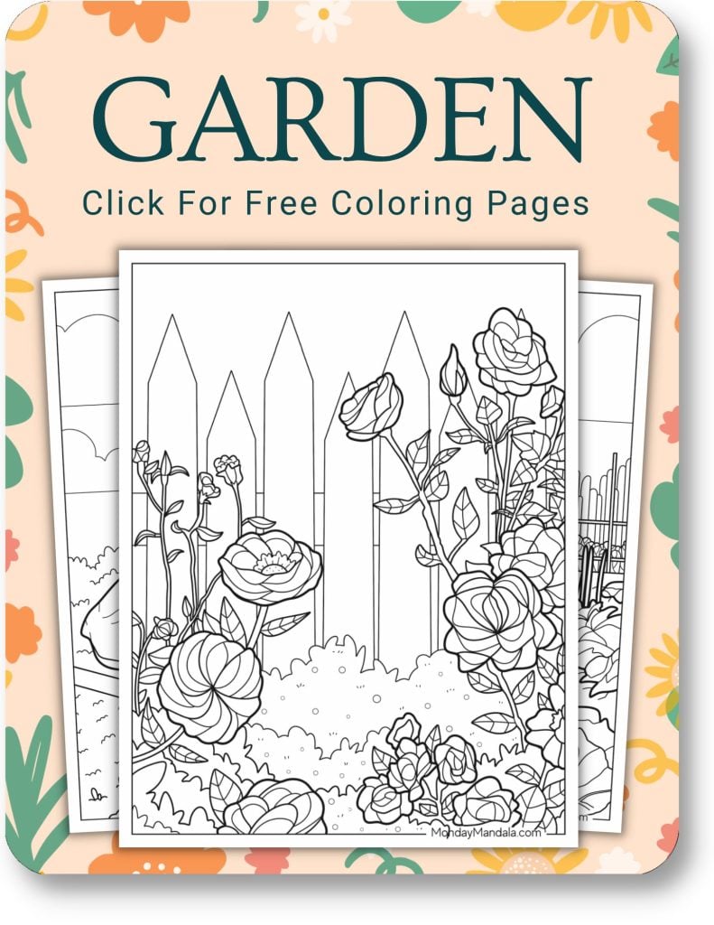 Garden Coloring Pages For Adults