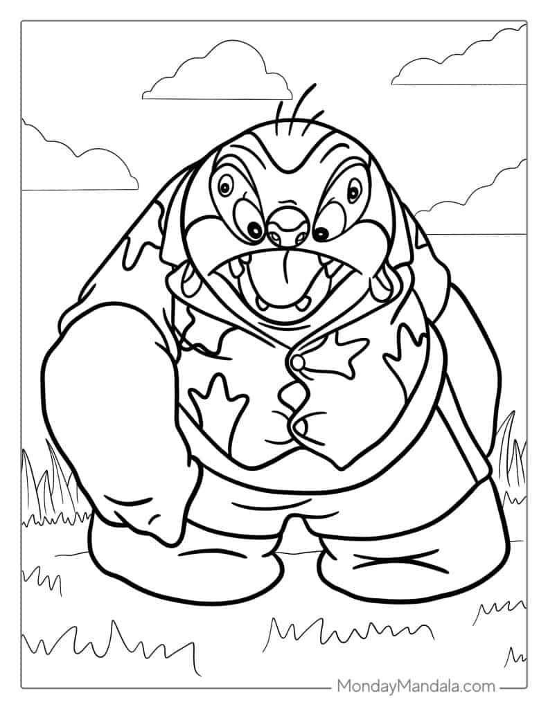 Jumba Jookiba Alien Character Coloring Sheet