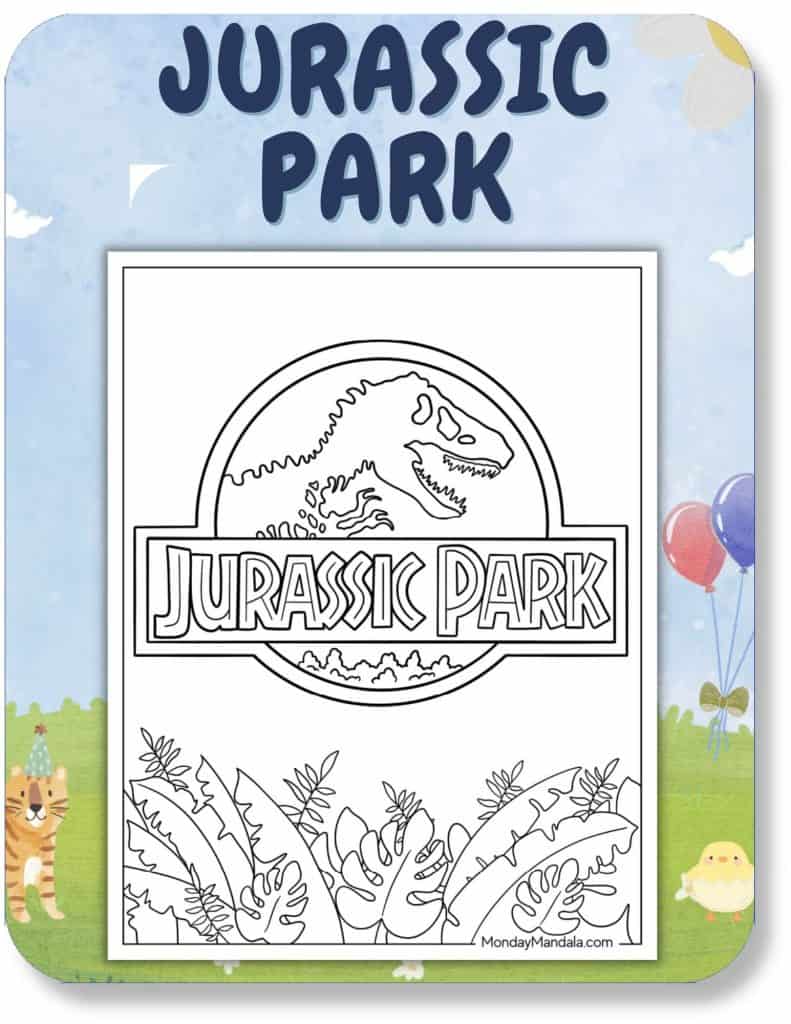 Jurassic Park Coloring Pages For Kids