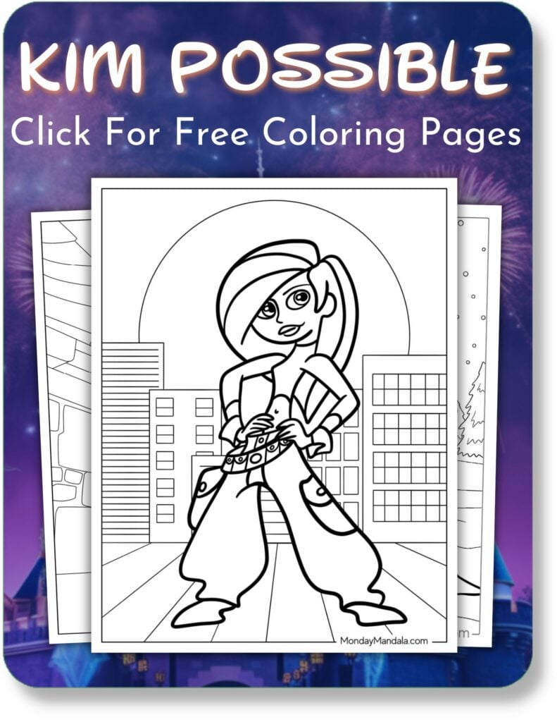 Kim Possible Coloring Pages For Disney