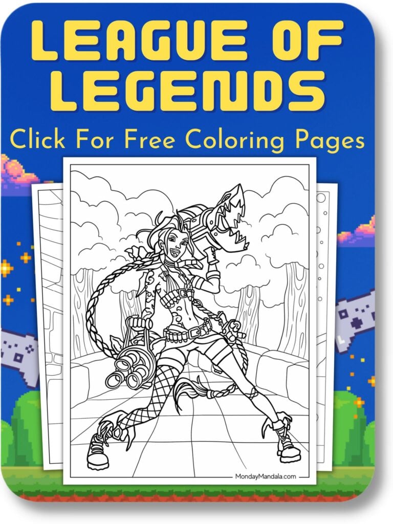 League Of Legends Coloring Pages For Video Game