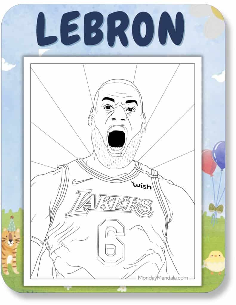 LeBron Coloring Pages For Kids