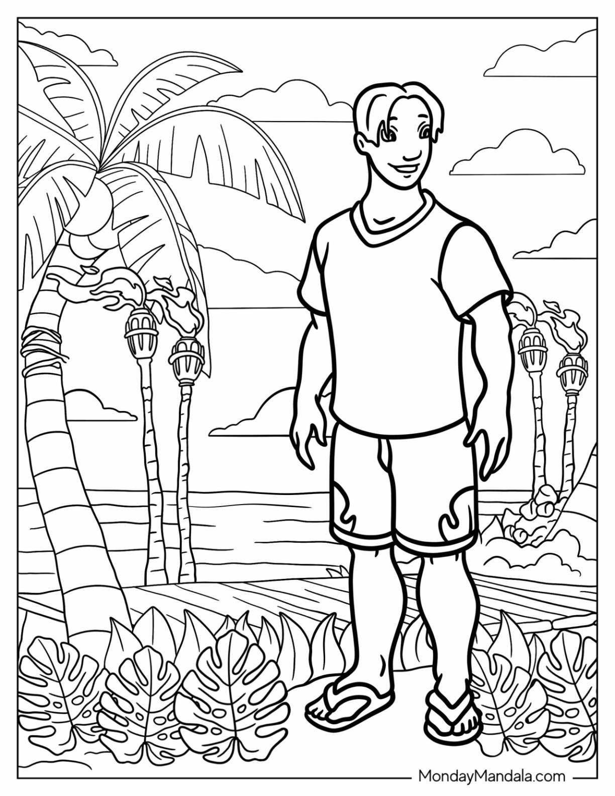 Lilo And Stitch David Kawena Standing By The Sea