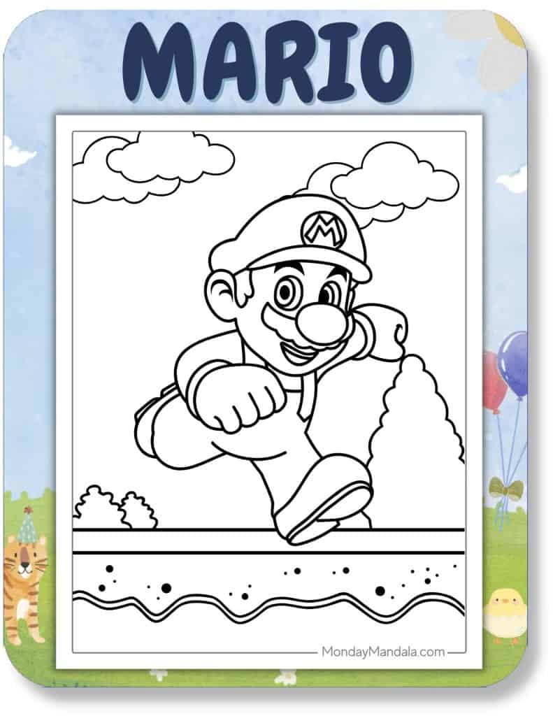 Mario Coloring Pages For Kids