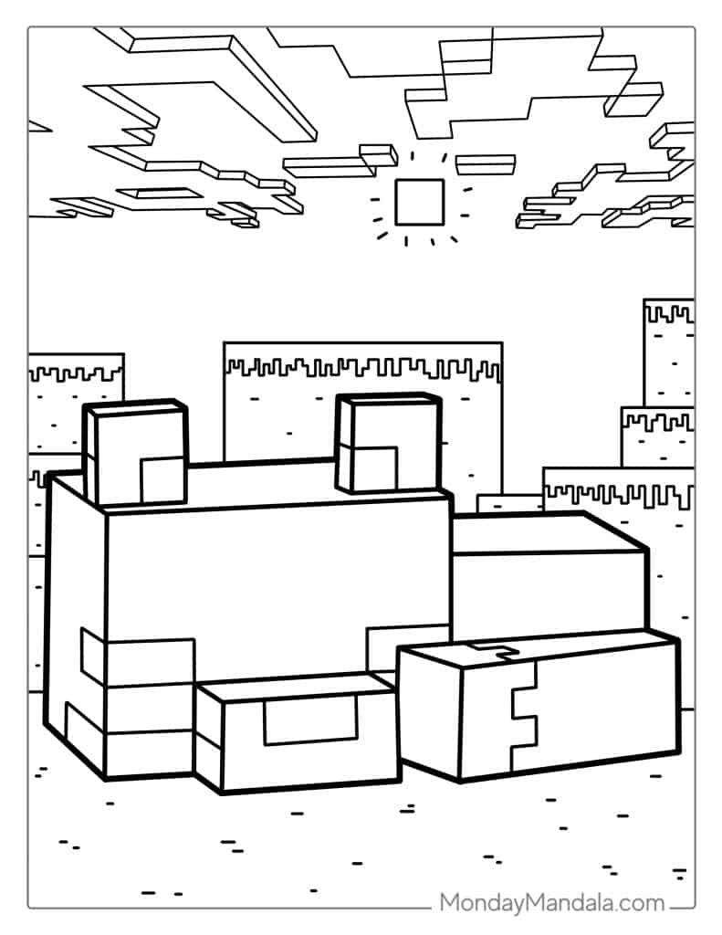Minecraft Fox To Color