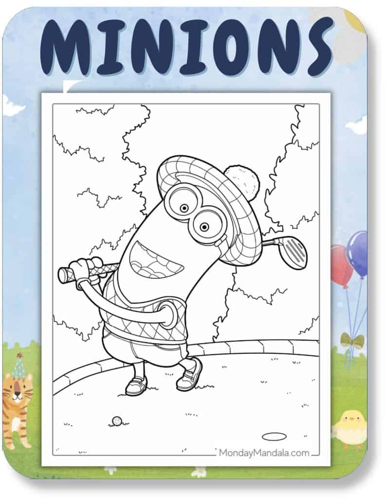 Minion Coloring Pages For Kids