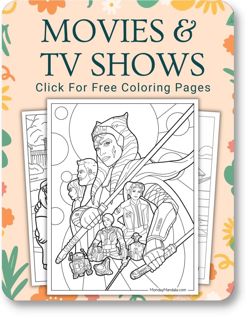 Movies & TV Shows Coloring Pages For Adults