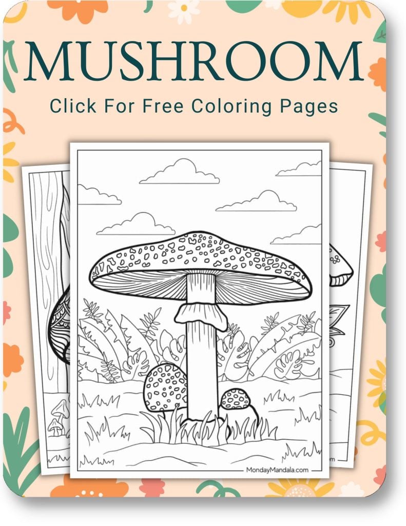 Mushroom Coloring Pages For Adults