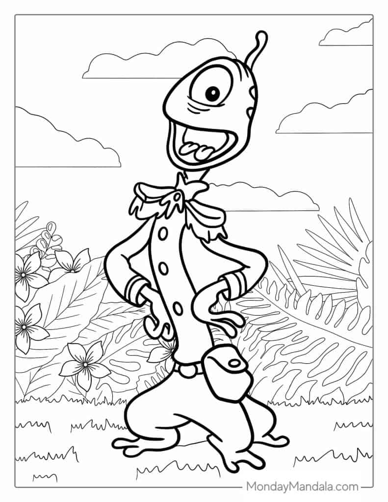 Pleakley Alien Character Coloring Page