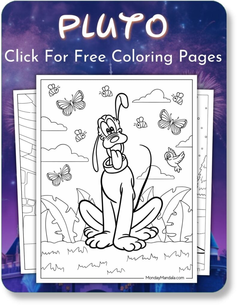 Pluto Coloring Pages For Disney
