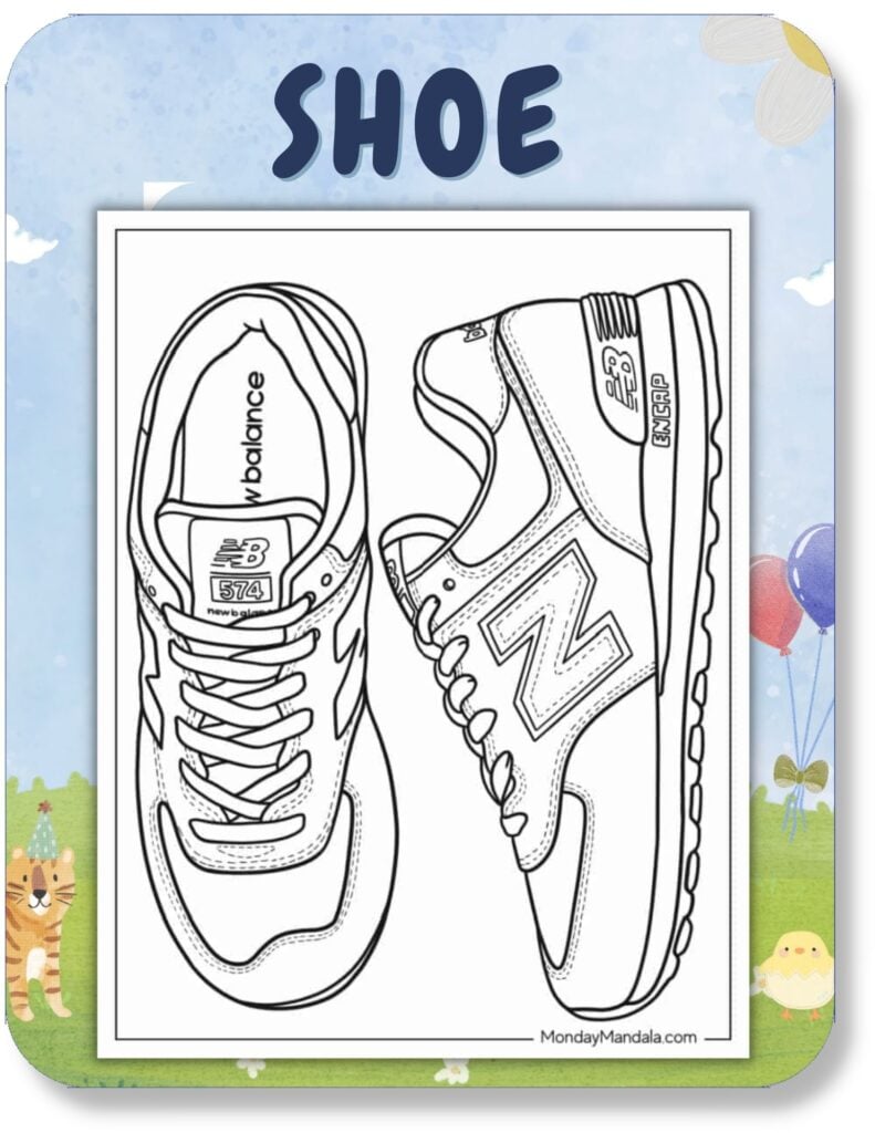 Shoe Coloring Pages For Kids v2