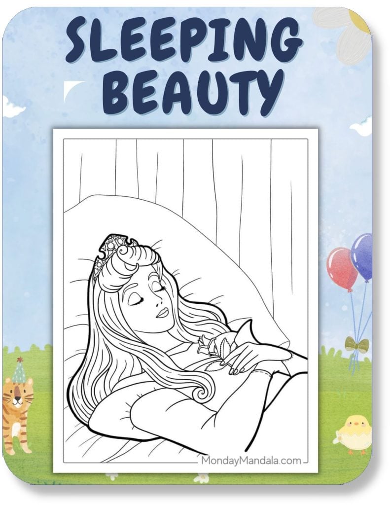 Sleeping Beauty Coloring Pages For Kids