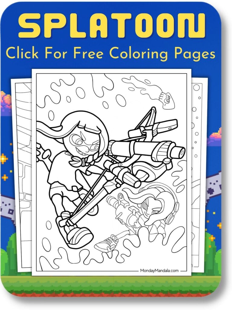 Splatoon Coloring Pages For Video Game