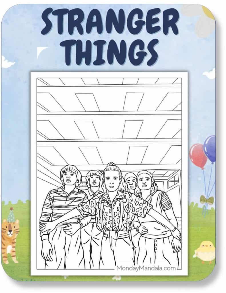Stranger Things Coloring Pages For Kids