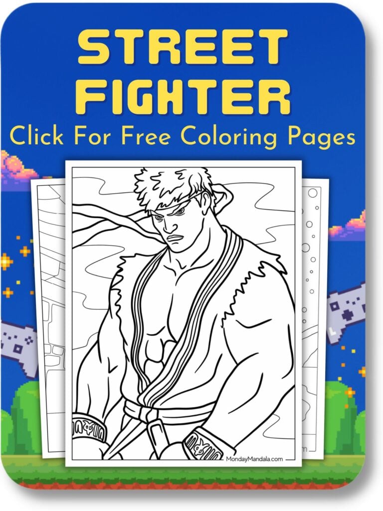 Street Fighter Coloring Pages For Video Game