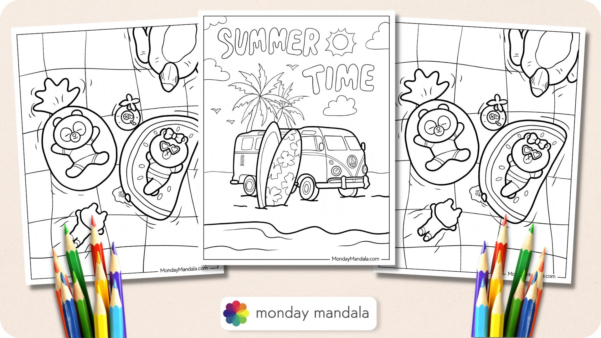 Summer Coloring Pages Featured Image