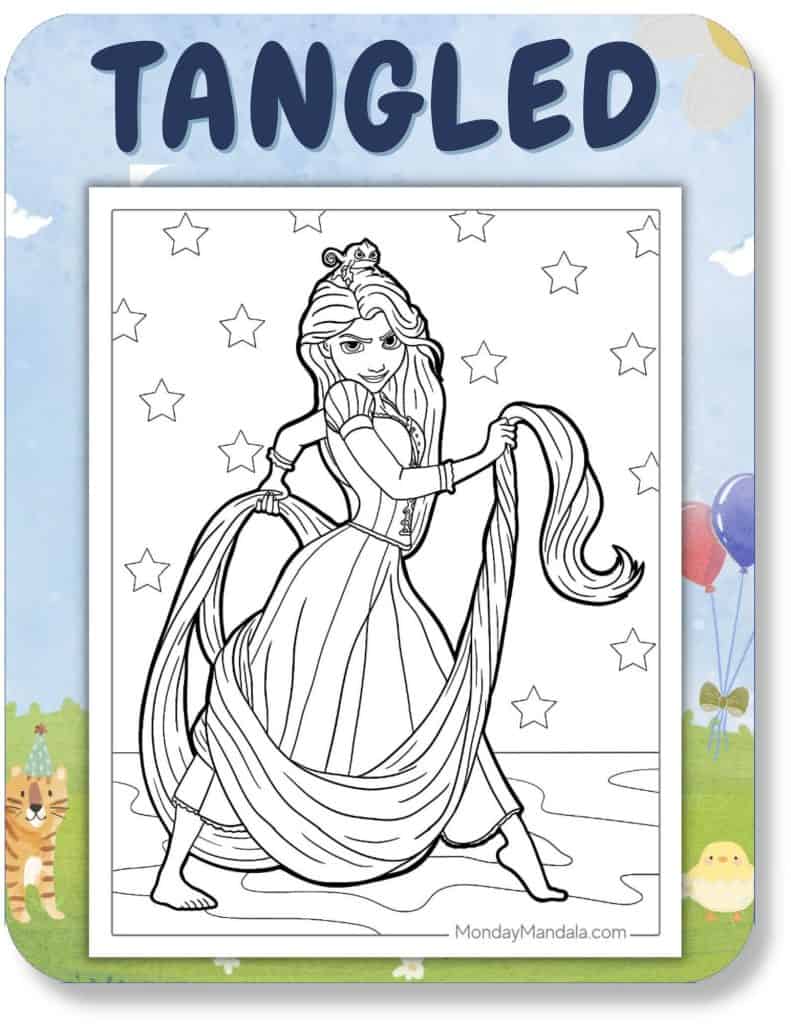 Tangled Coloring Pages For Kids