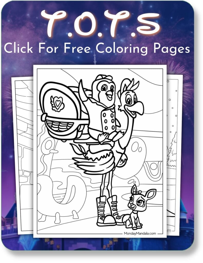 TOTS Coloring Pages For Disney
