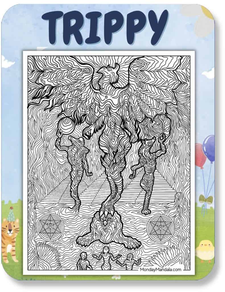 Trippy Coloring Pages For Kids