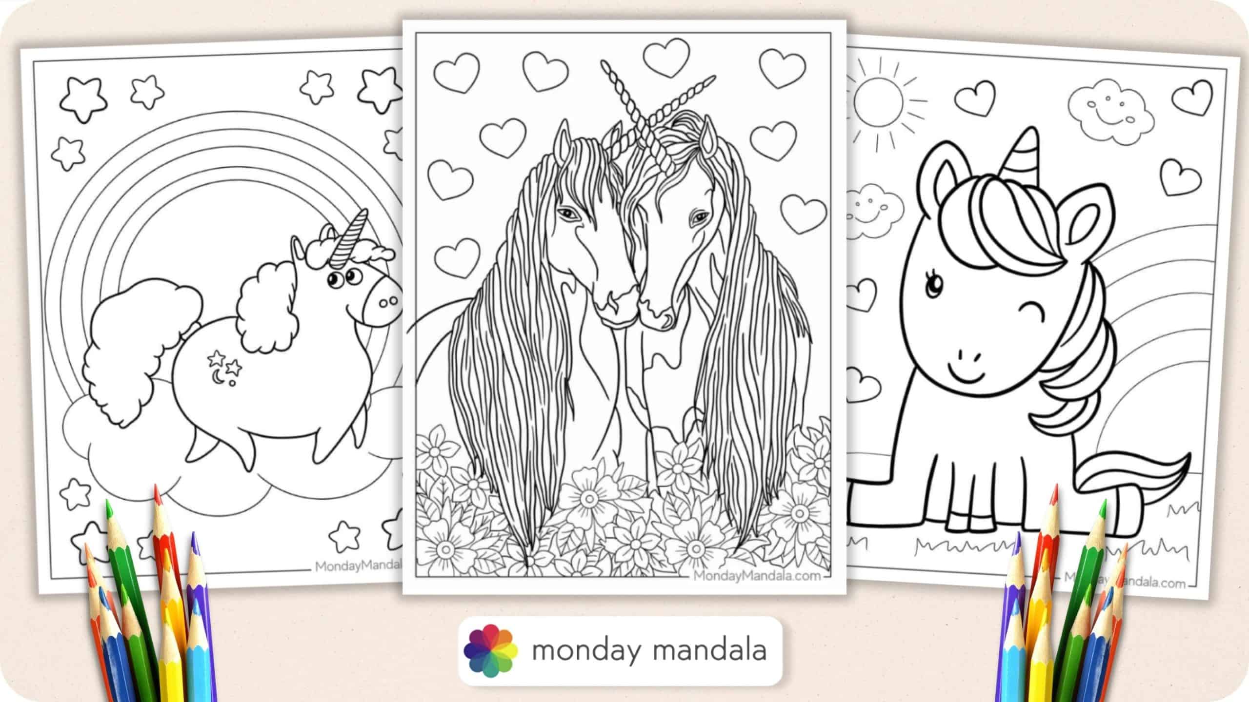 Unicorn Coloring Pages Featured Image