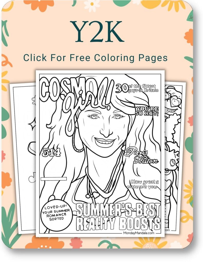 Y2K Coloring Pages For Adult